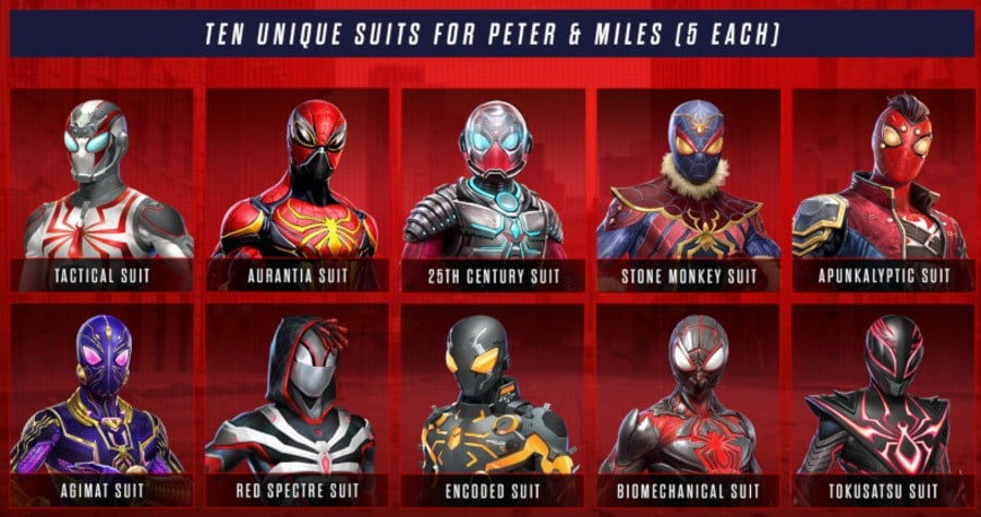 Marvel's wild range of Spider-Man 2 suits includes 2 stunning original designs