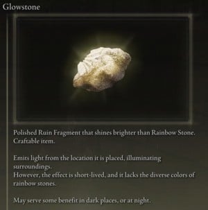 Elden Ring: All Crafting Recipes - Consumables - Glowstone