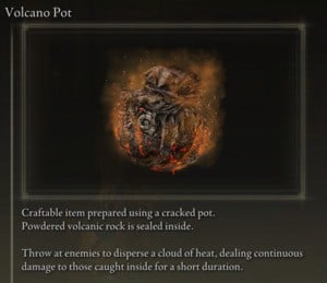 Elden Ring: All Crafting Recipes - Throwing Pots - Volcano Pot