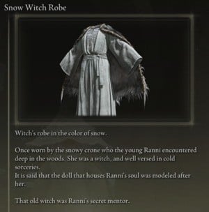 Elden Ring: All Partial Armour Sets - Snow Witch Set - Snow Witch Robe