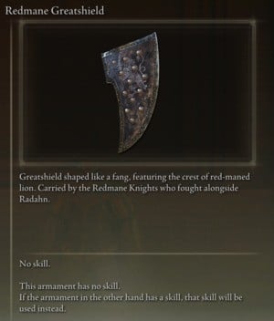 Elden Ring: Greatshields - Redmane Greatshield