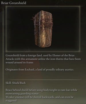 Elden Ring: Greatshields - Briar Greatshield