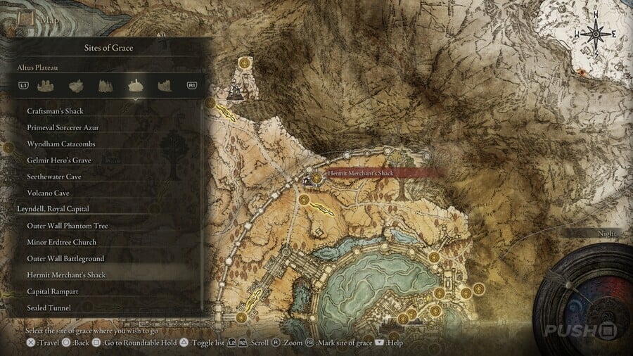 Elden Ring: All Site of Grace Locations - Leyndell, Royal Capital - Hermit Merchant's Shack