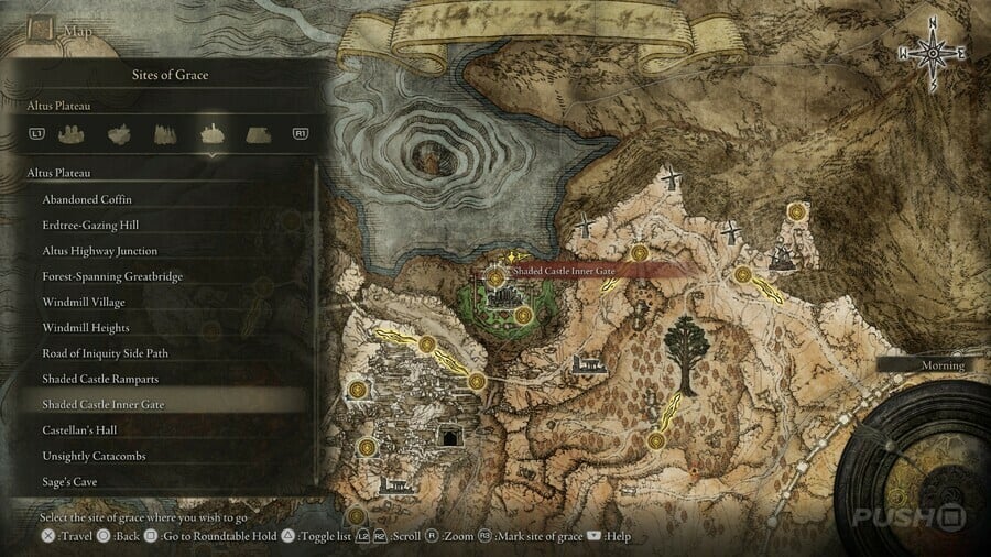 Elden Ring: All Site of Grace Locations - Altus Plateau - Shaded Castle Inner Gate