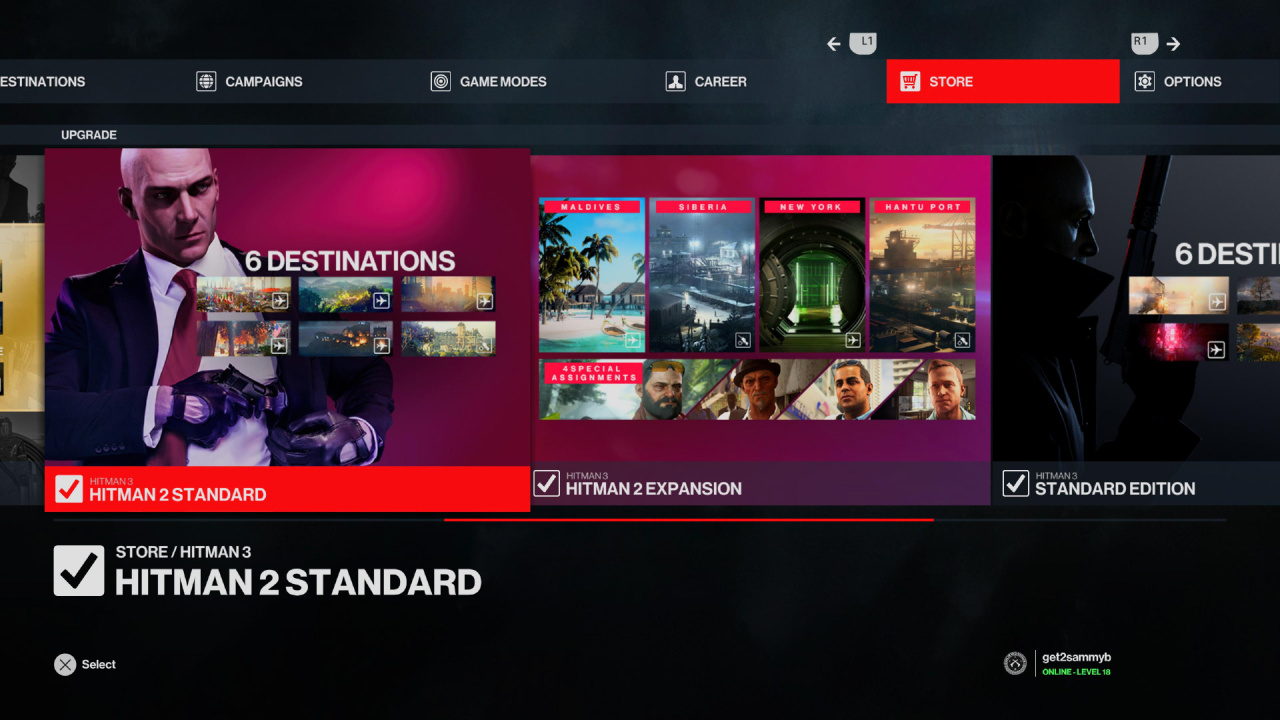 How to access Hitman 1 & 2 content in Hitman 3