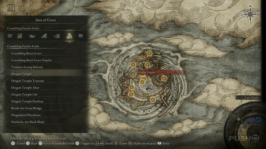 Elden Ring: All Site of Grace Locations - Crumbling Farum Azula - Dragon Temple