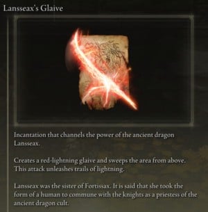 Elden Ring: Offensive Incantations - Lansseax's Glaive
