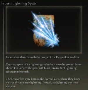 Elden Ring: Offensive Incantations - Frozen Lightning Spear