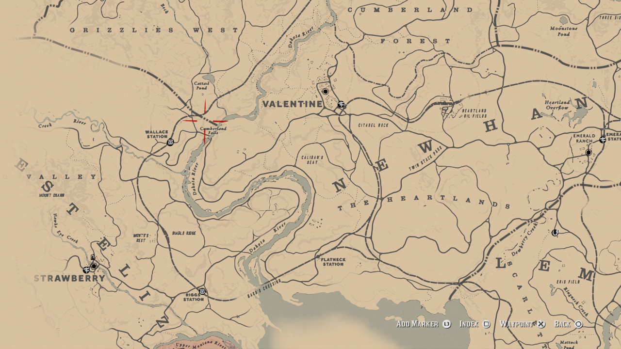 RDR 2 mapa