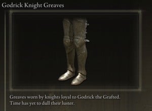 Elden Ring: 모든 부분 방어구 세트 - Godrick Knight 세트 - Godrick Knight Greaves