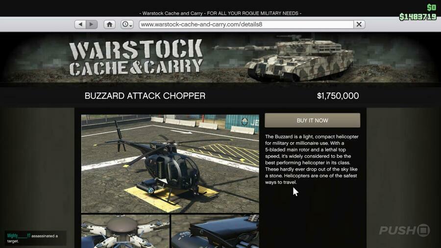 GTA Online Best Cars and Vehicles to Buy Guide Buzzard Attack Chopper