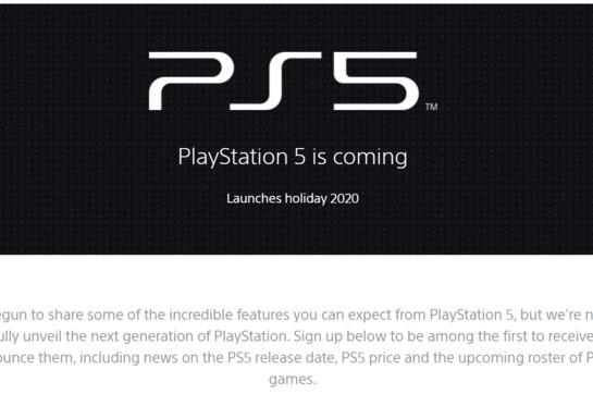 PS5 Page Added to Official PlayStation Website, Asks Users to Sign Up for News on Price, Release Date, Launch Games