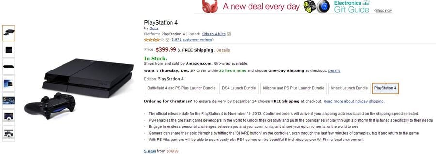 PlayStation 4 Amazon