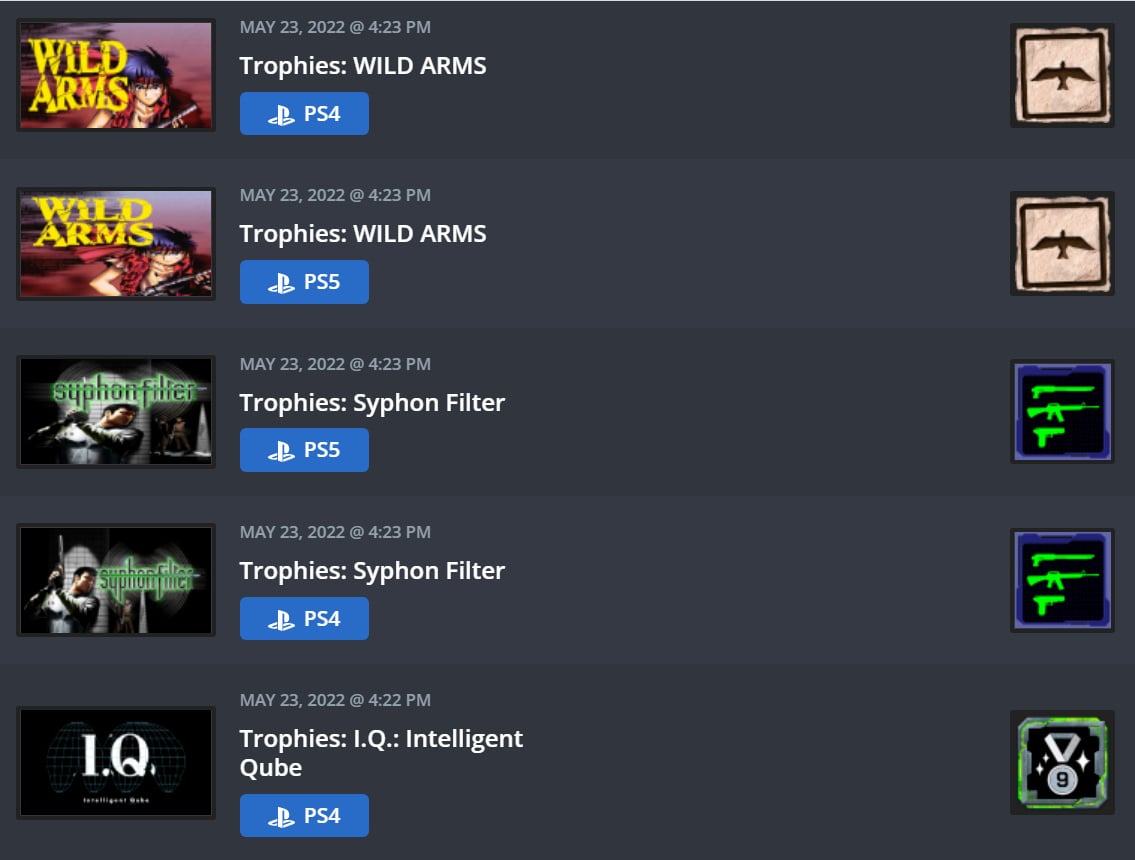 Syphon Filter 3 trophies on PS Plus complete PS1 classic trilogy