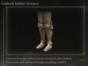 Elden Ring: 모든 풀 아머 세트 - Godrick Soldier 세트 - Godrick Soldier Greaves