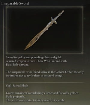 Inseparable Sword: Worth fully upgrading or trash? : r/Eldenring