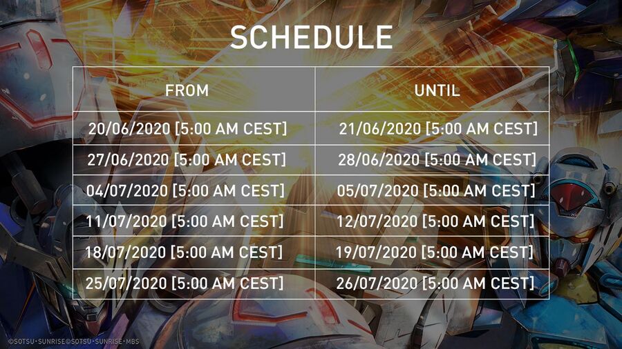 Gundam VS Open Beta Schedule