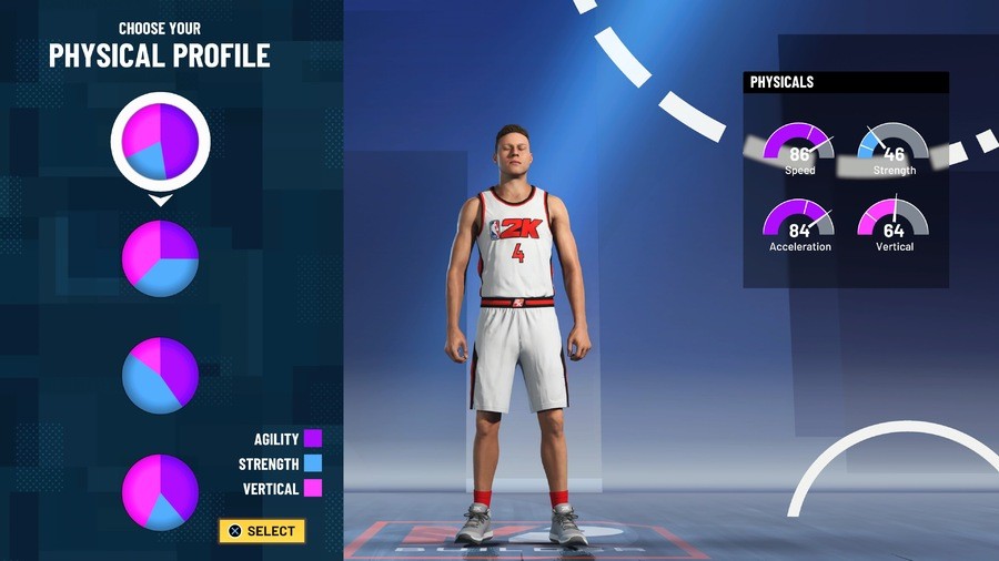 NBA 2K21 Best PS4 Shooting Guard Build Physical Profile