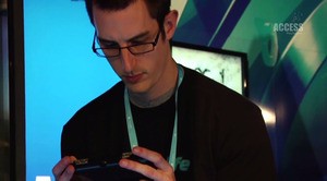 Our Editor, playing a Vita
