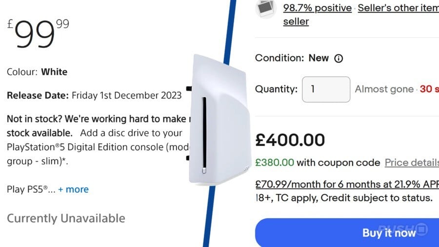 In the UK, You Can't Buy a PS5 Disc Drive without Paying a Premium 1