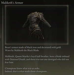 Elden Ring: 모든 풀 아머 세트 - Maliketh's Set - Maliketh's Armor