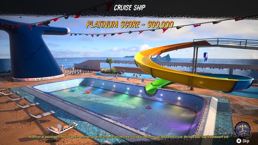 Tony Hawk's Pro Skater 3 + 4: Cruise Ship Walkthrough - All Park Goals and Collectibles 32