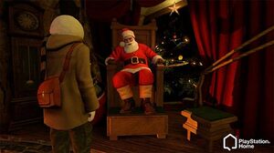 Look, It's Santa. In Playstation Home. A Virtual Fake. Whatever Next?