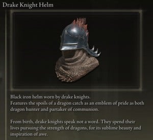 Elden Ring: 모든 풀 아머 세트 - Drake Knight 세트 - Drake Knight Helm