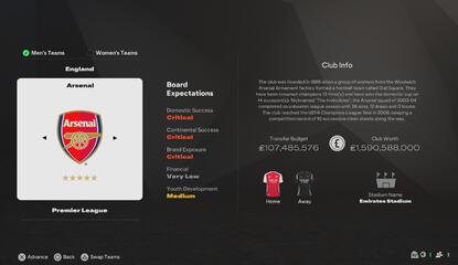 FC 25 Career Mode: All Starting Transfer Budgets