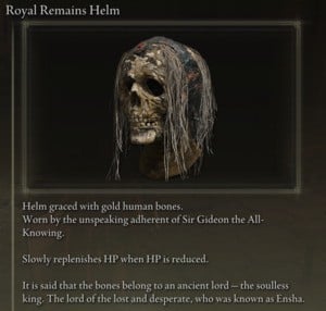 Elden Ring: 모든 풀 아머 세트 - Royal Remains 세트 - Royal Remains Helm