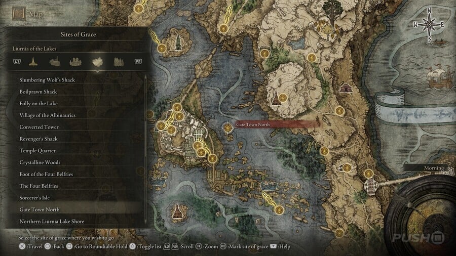 Elden Ring: All Site of Grace Locations - Liurnia of the Lakes - Gate Town North