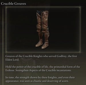 Elden Ring: All Full Armour Sets - Crucible Tree Set - Crucible Greaves