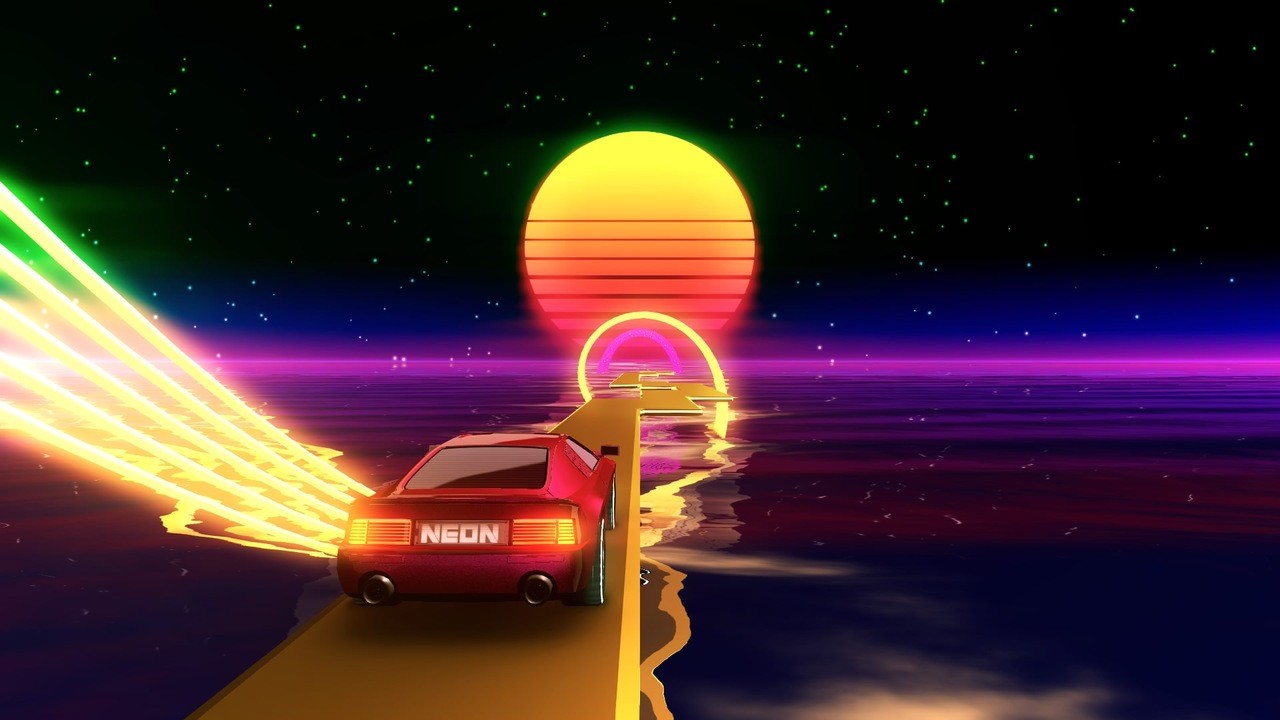 neon drive game bye