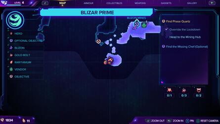 Ratchet & Clank: Rift Apart: Blizar Prime (Blizon Mines) - All Collectibles: Spybots, Gold Bolts, Armour, CraiggerBears 4