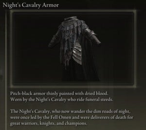 Elden Ring: All Full Armour Sets - Night's Cavalry Set - Night's Cavalry Armor