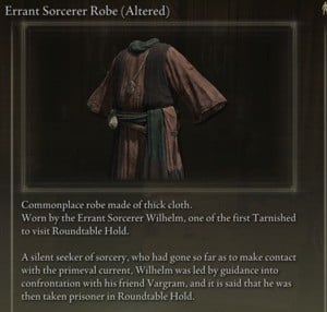 Elden Ring: All Partial Armour Sets - Errant Sorcerer Set - Errant Sorcerer Robe (Altered)