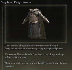 Elden Ring: 모든 풀 아머 세트 - Vagabond Knight 세트 - Vagabond Knight Armor