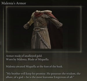 Elden Ring: All Full Armor 세트 - Malenia의 세트 - Malenia의 갑옷