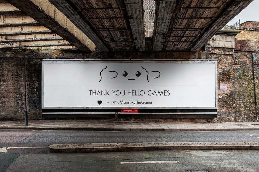 No Man's Sky Billboard Thanks Hello Games