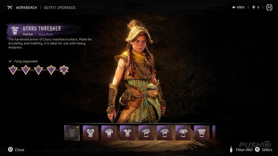 Horizon Forbidden West Outfits Armour Guide PS5 PS4 Utaru Thresher