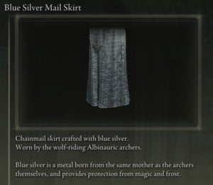 Elden Ring: All Full Armour Sets - Blue Silver Set - Blue Silver Mail Skirt