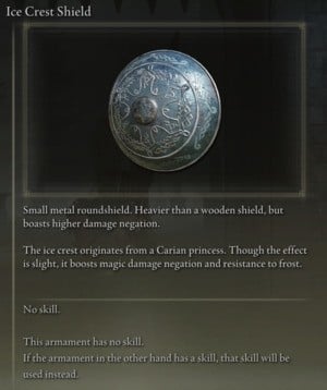 Elden Ring: Small Shields - Ice Crest Shield