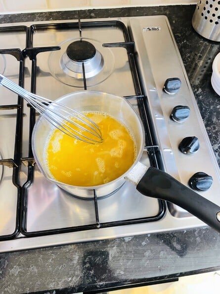 The first step was making the passion fruit syrup, which then had to cool and refrigerate for 12 hours before the actual brewing could begin.