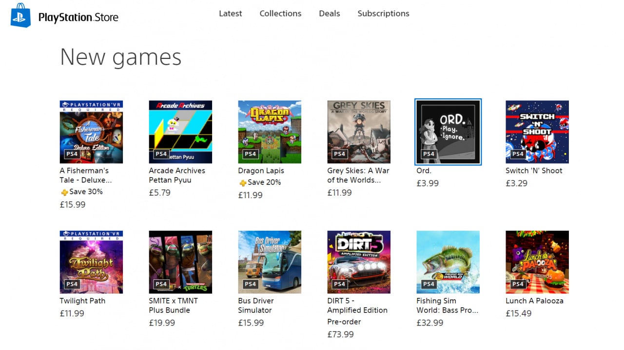 Sony Adds Game Names New PlayStation Store on Web | Square
