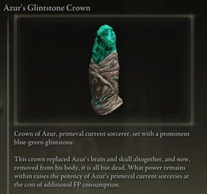 Elden Ring: 모든 부분 방어구 세트 - Azur의 세트 - Azur의 Glintstone Crown