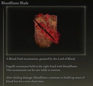 Elden Ring: Support Incantations - Bloodflame Blade