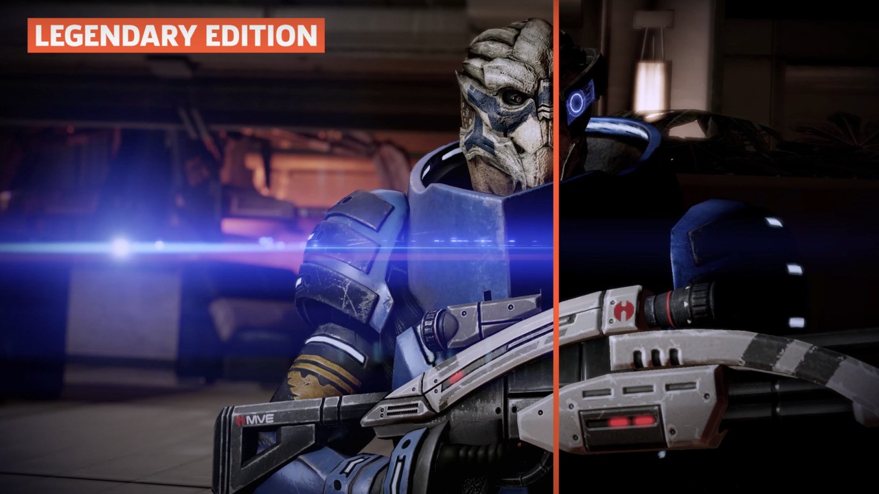 The graphical comparison of the legendary Mass Effect edition shows a significant step forward