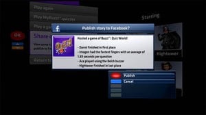 Buzz!: Quiz World's The First Video Game To Feature Full Facebook Integration.