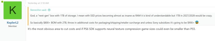 PS6 Could Cut Costs with Just 1TB Storage, But Games May Have Smaller File Sizes Than Before 2