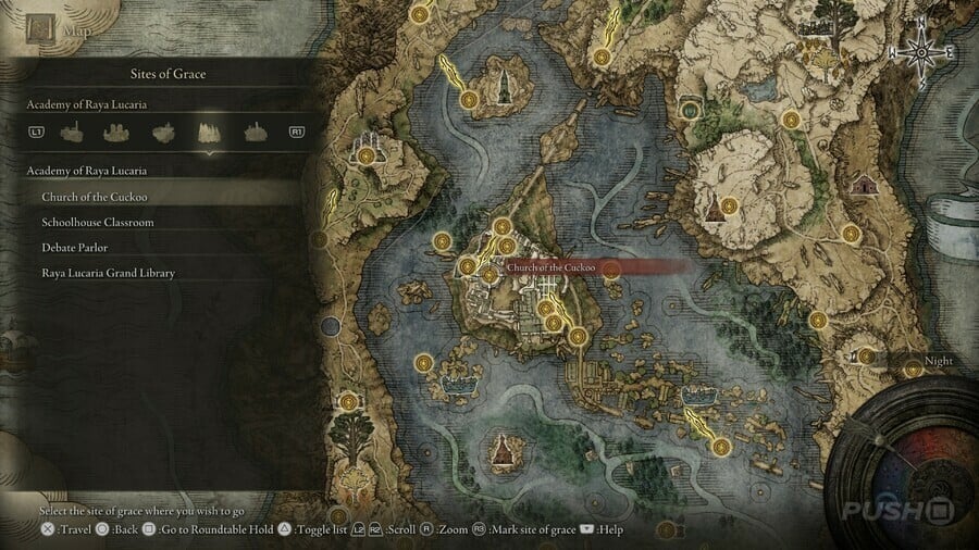 Elden Ring: All Site of Grace Locations - Academy of Raya Lucaria - Church of the Cuckkoo